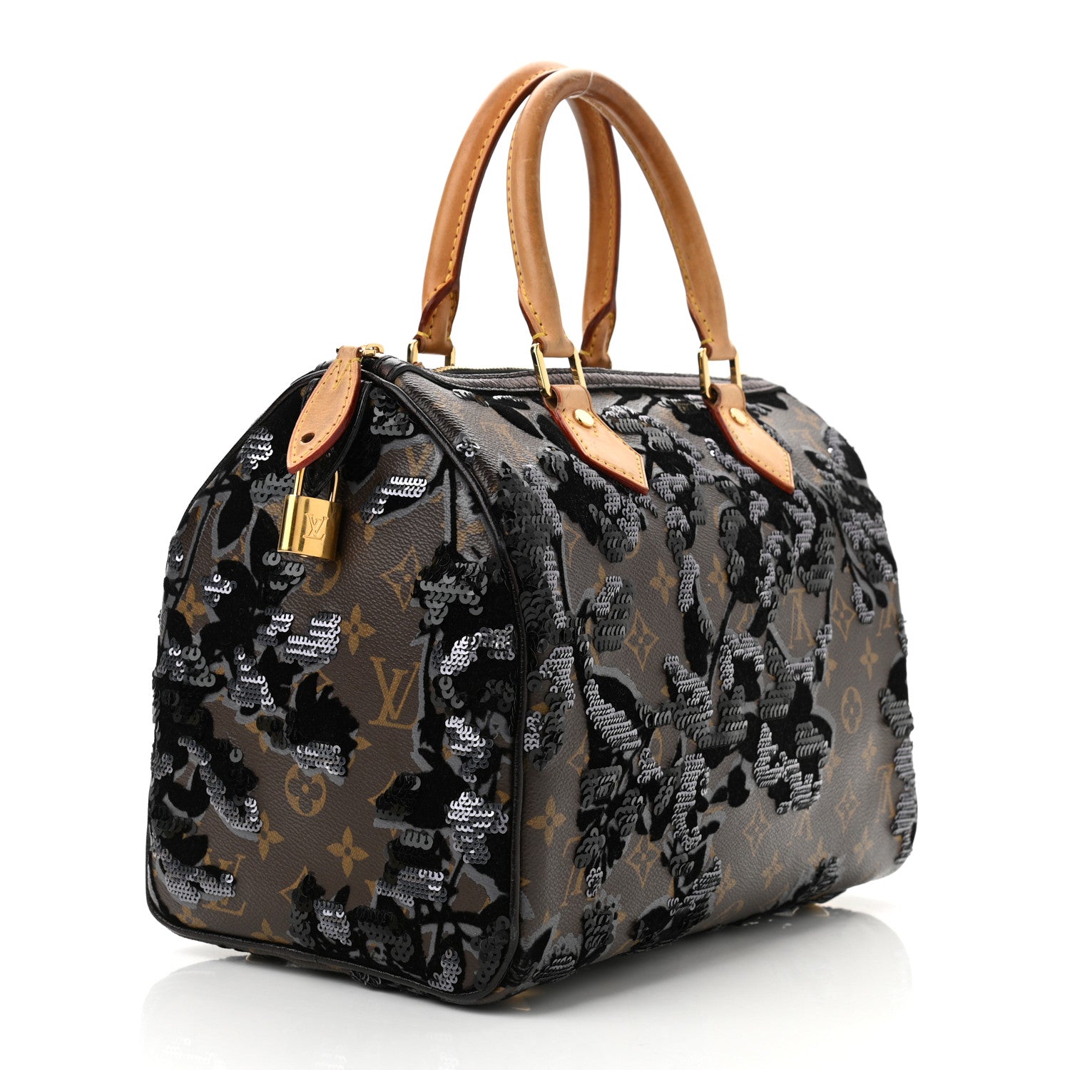 Louis Vuitton Monogram Fleur De Jais Sequins Speedy 30 3 of 12