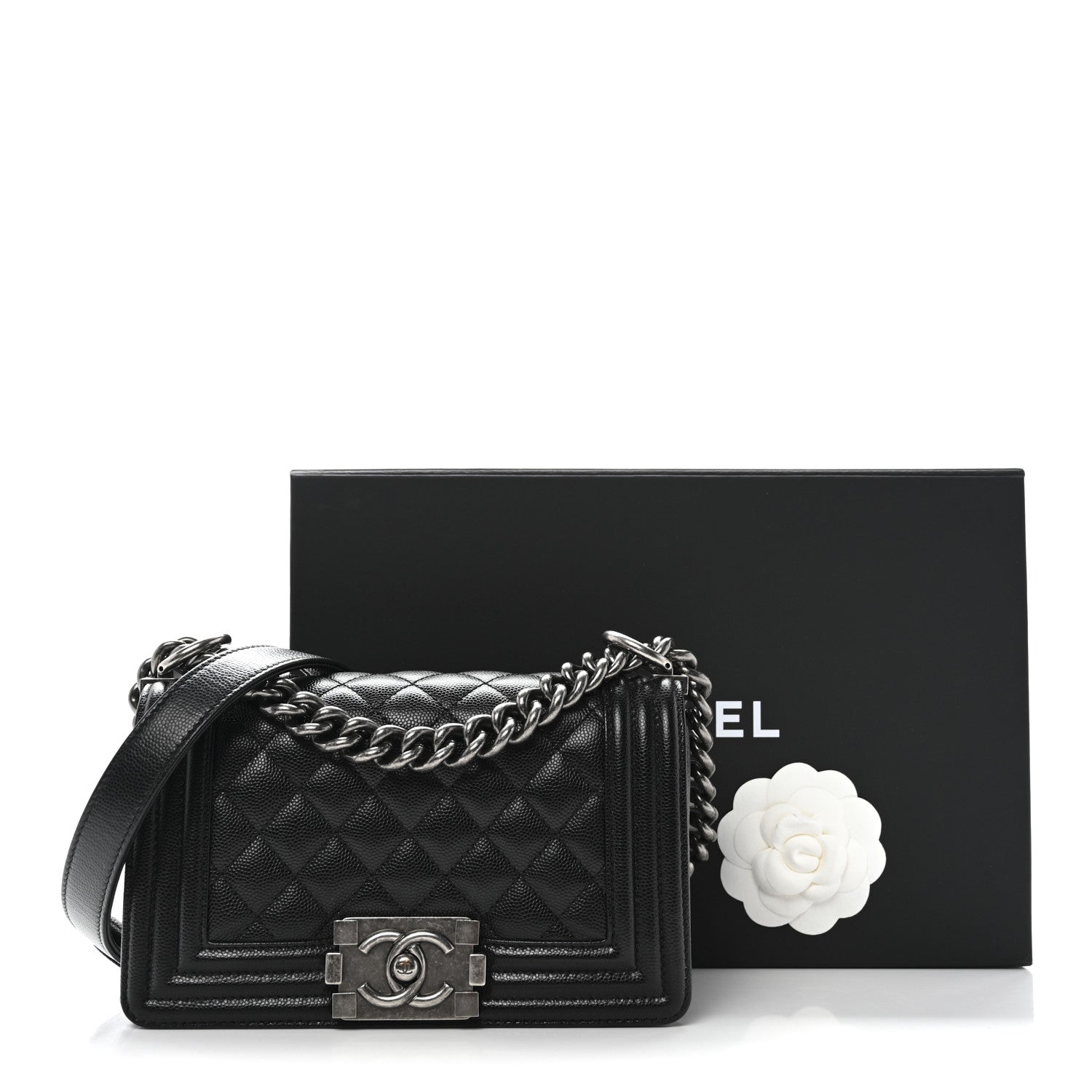 Chanel Caviar Quilted Small Boy Flap Black 11 of 11
