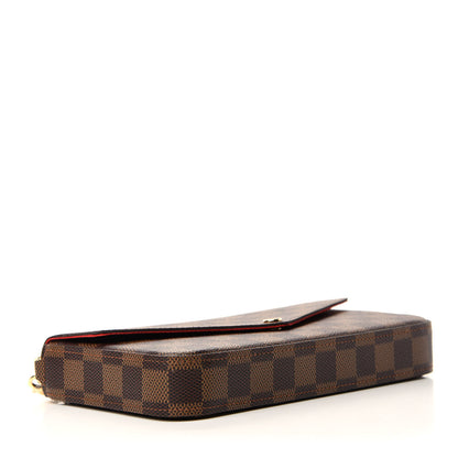 Louis Vuitton Damier Ebene Pochette Felicie Chain Wallet 4 of 12