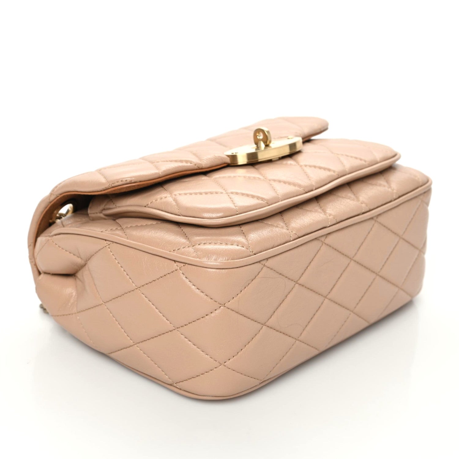 Mulberry Shiny Calfskin Quilted Small Darley Shoulder Bag Light Salmon 5 of 8