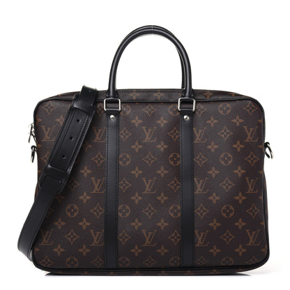 Louis Vuitton Monogram Macassar Porte-Documents Voyage PM 1 of 20
