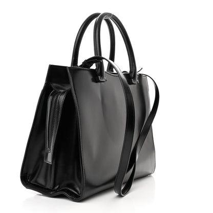 Saint Laurent Shiny Calfskin Medium Uptown Tote Black 3 of 16
