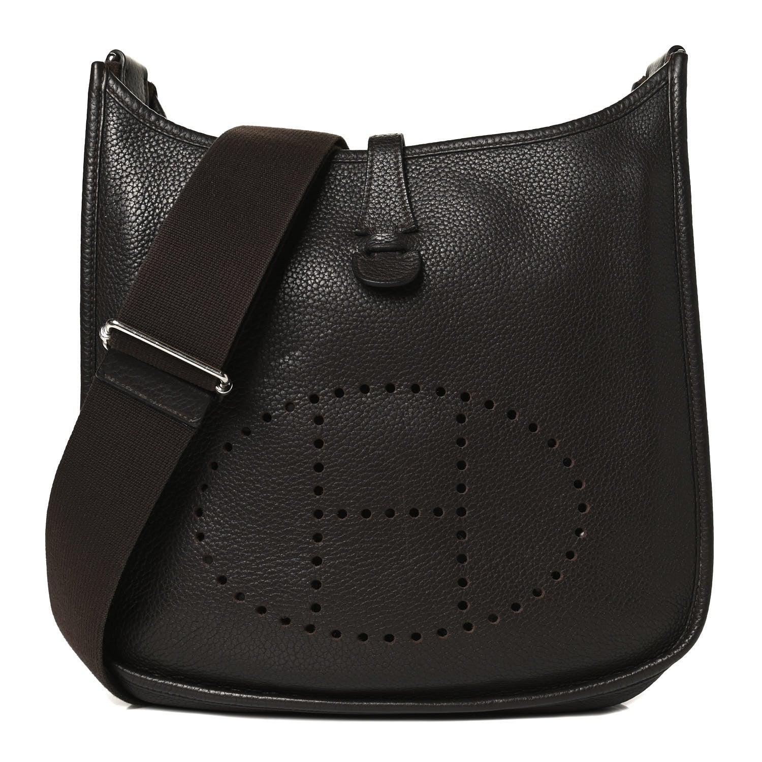 Hermes Taurillon Clemence Evelyne III PM Chocolate 1 of 11