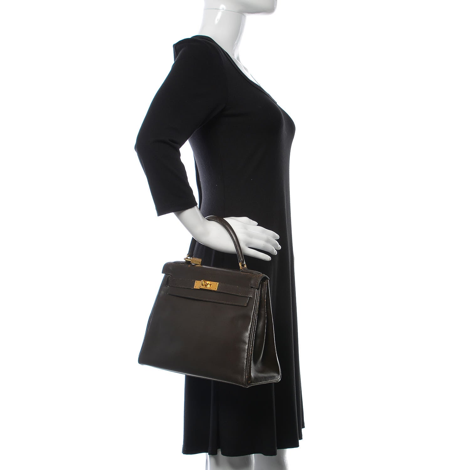 Hermes Box Kelly Retourne 28 Chocolate 2 of 45