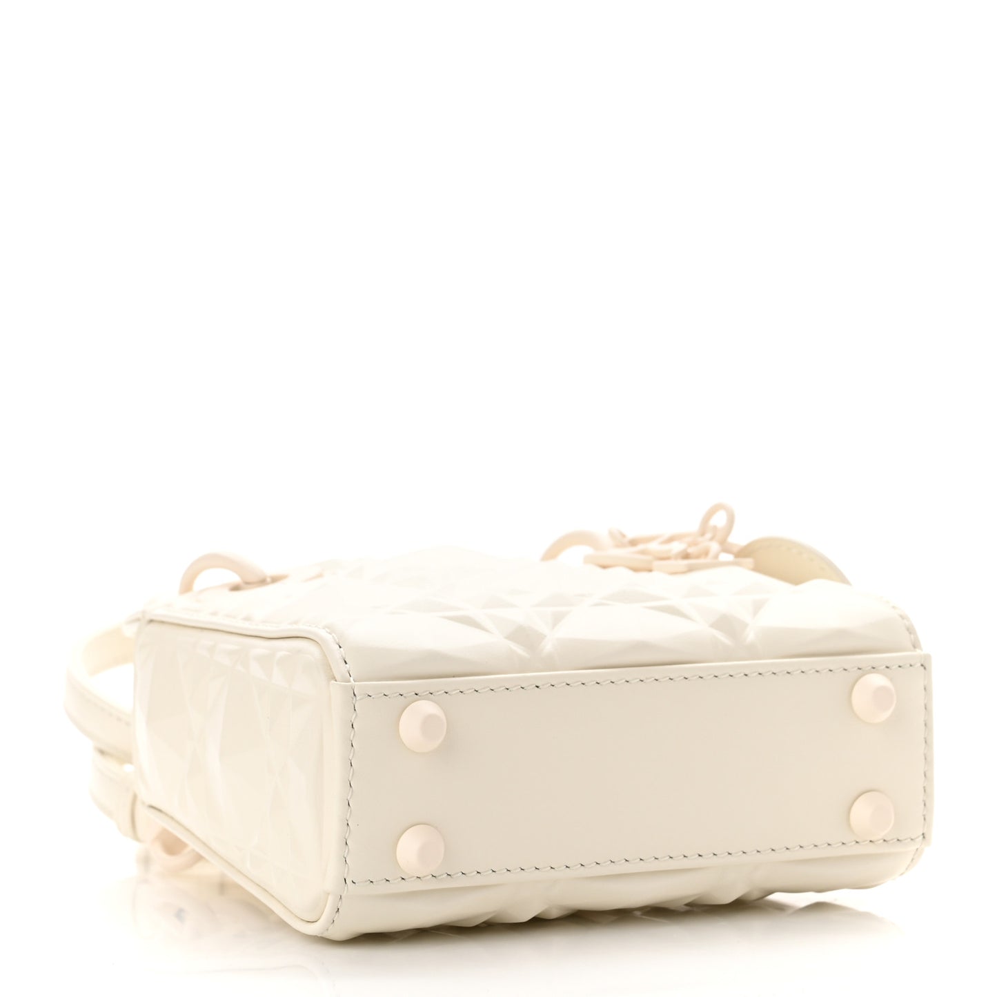 Calfskin Cannage Diamond Micro Lady Dior Latte