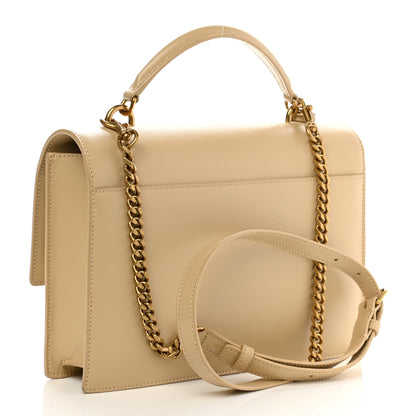 Saint Laurent Smooth Calfskin Medium Monogram Sunset Satchel Beige 2 of 13