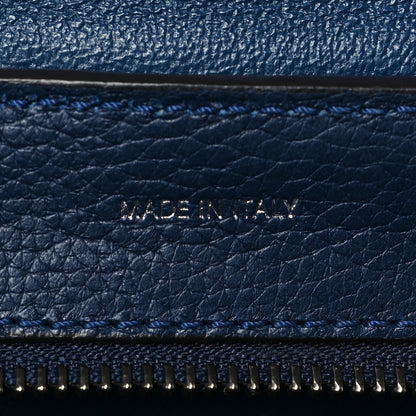Celine Drummed Calfskin Suede Medium Trapeze Navy Blue 7 of 11