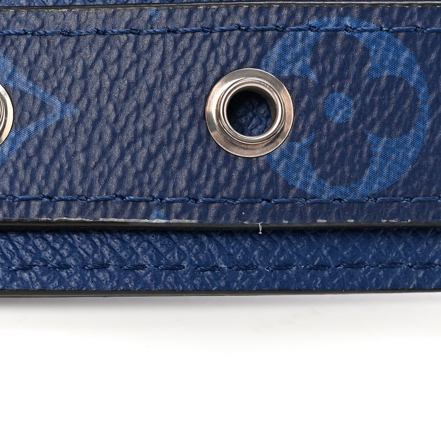 Louis Vuitton Taiga Monogram Eclipse Keepall Bandouliere 50 Pacific Blue 10 of 10