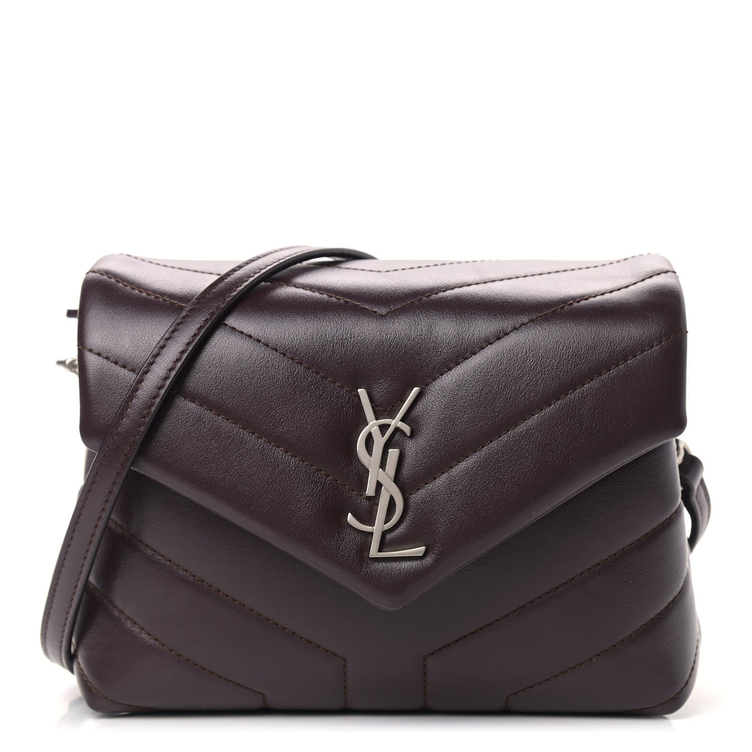 Saint Laurent Calfskin Y Quilted Monogram Toy Loulou Monogram Crossbody Bag Black Tulipe 1 of 9