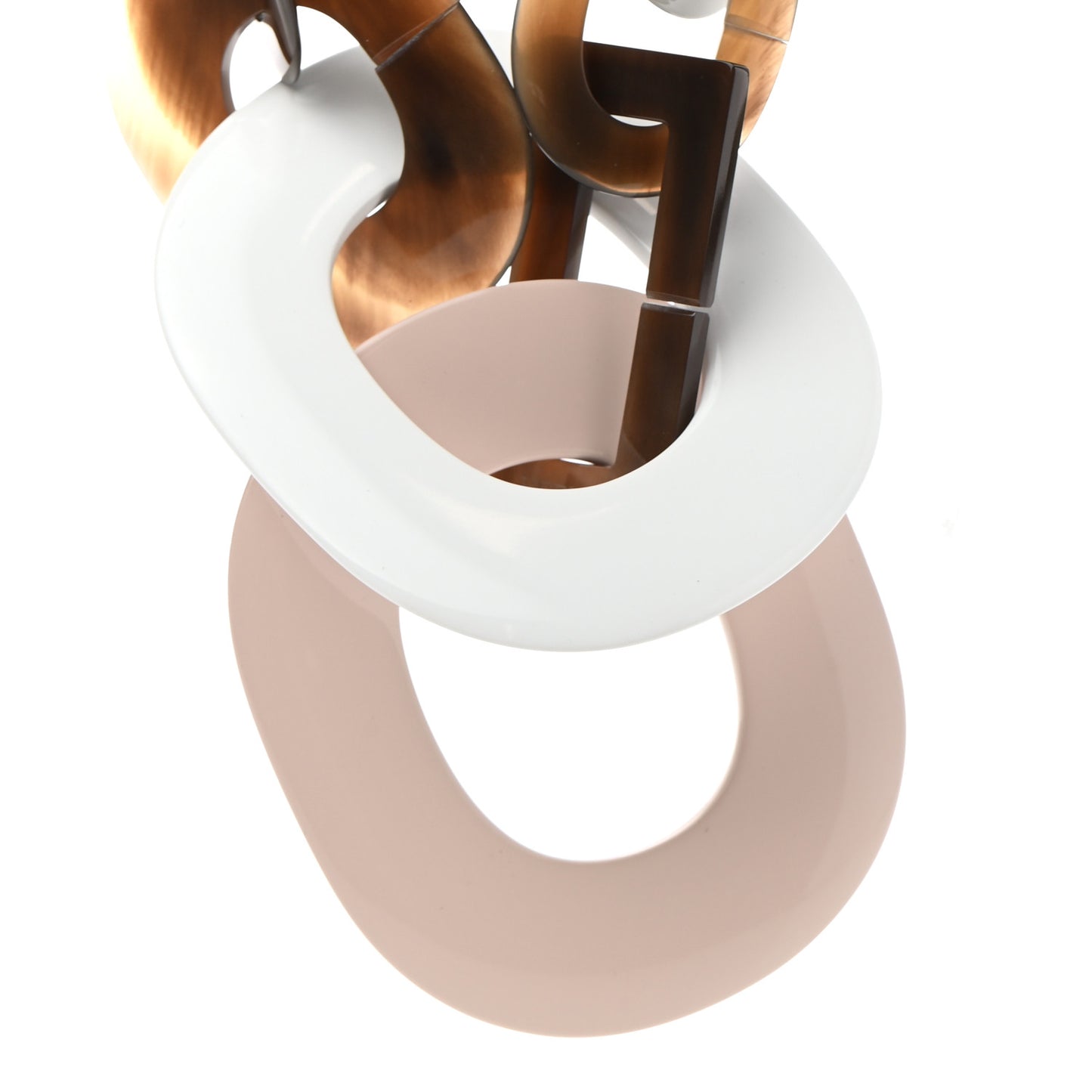 Lacquered Wood Buffalo Horn Duncan Necklace