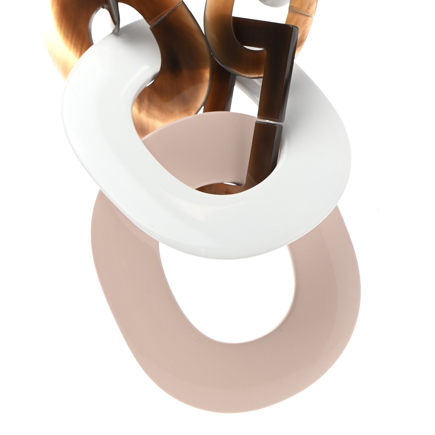 Hermes Lacquered Wood Buffalo Horn Duncan Necklace 4 of 5