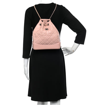 Chanel Aged Calfskin Quilted Gabrielle Backpack Light Pink 2 of 13