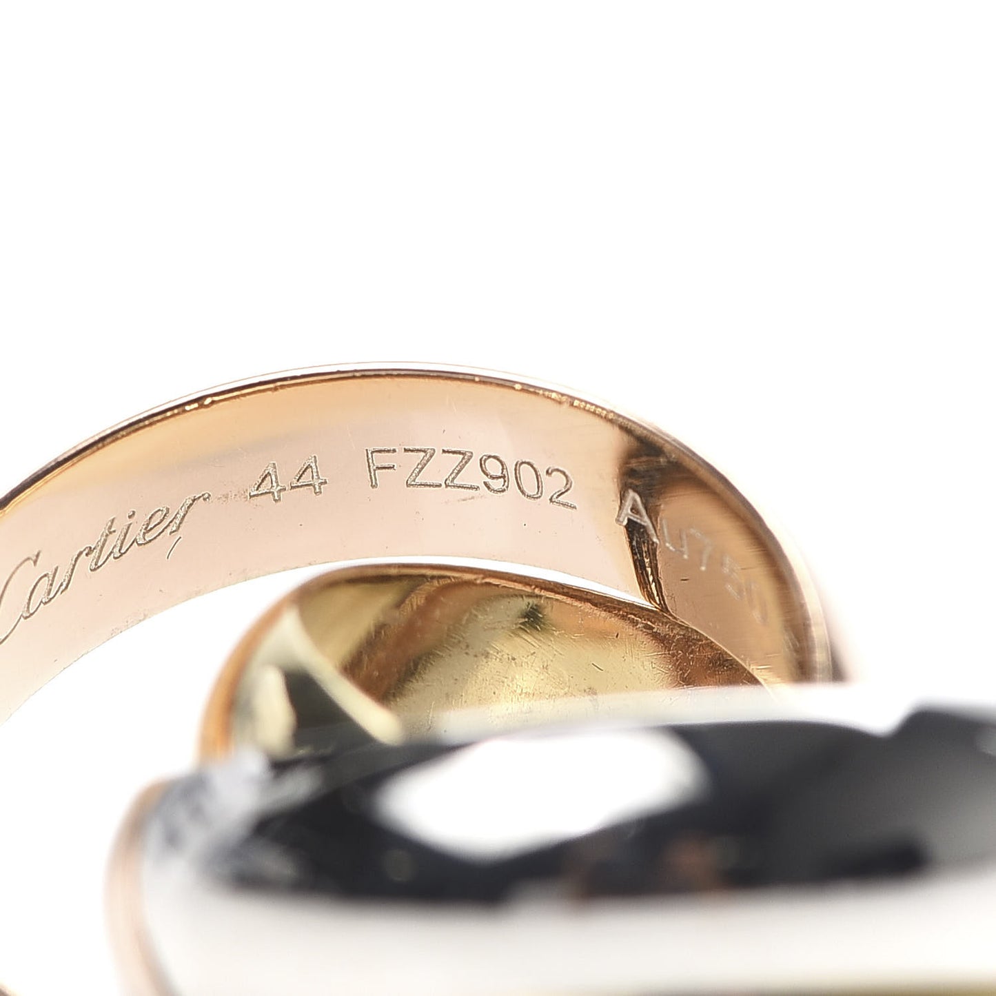 18K Pink Yellow White Gold Large Trinity Ring 44 3