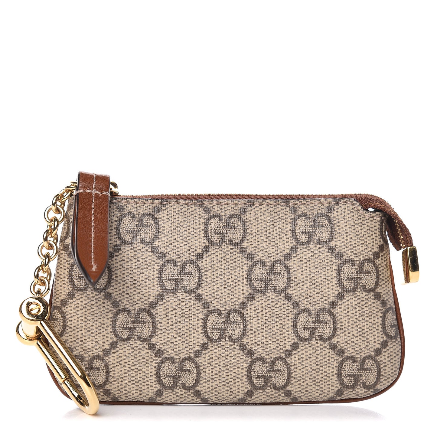 GG Supreme Monogram Key Case Brown