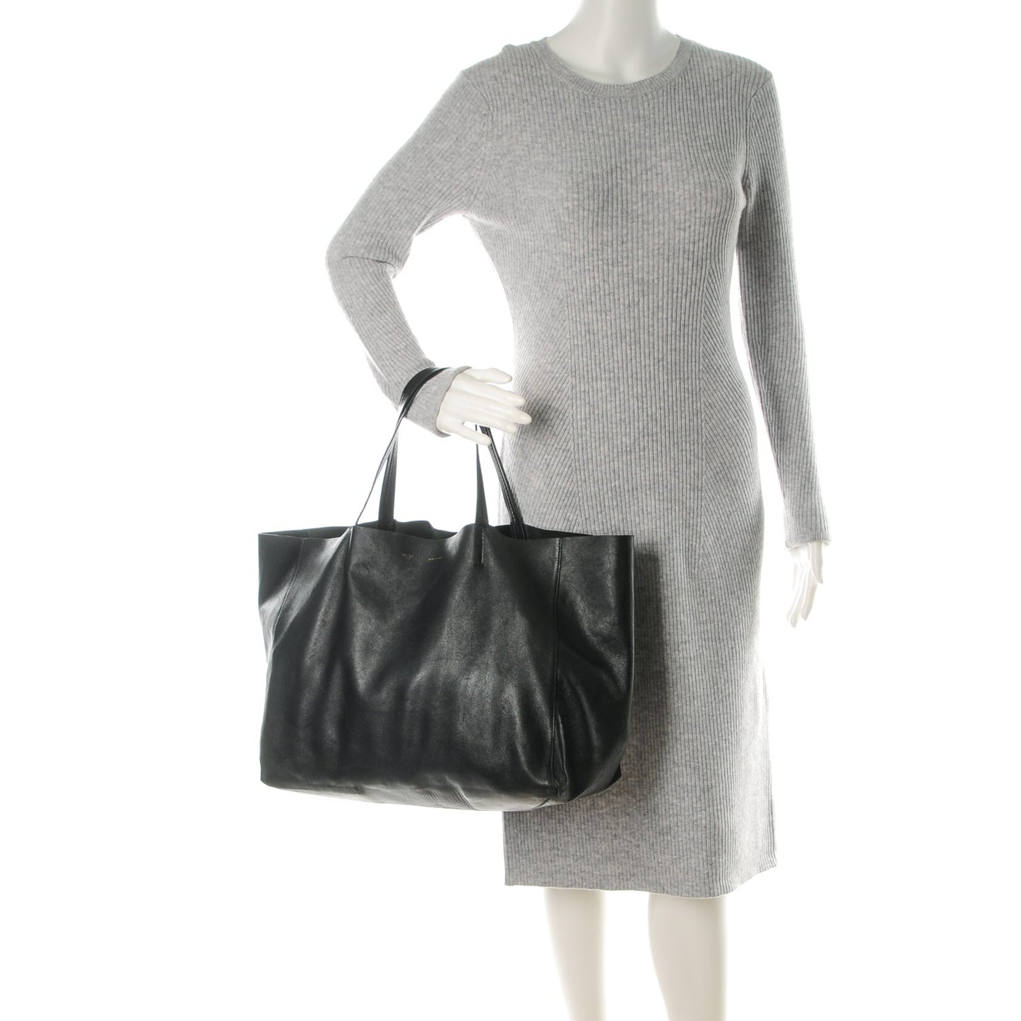 Lambskin Horizontal Cabas Black