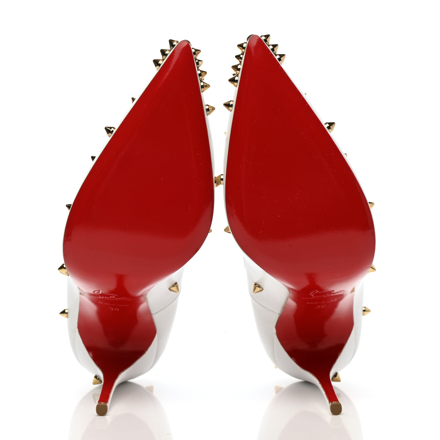 Christian Louboutin Kid Degraspike 120 Pumps 38 White 6 of 12