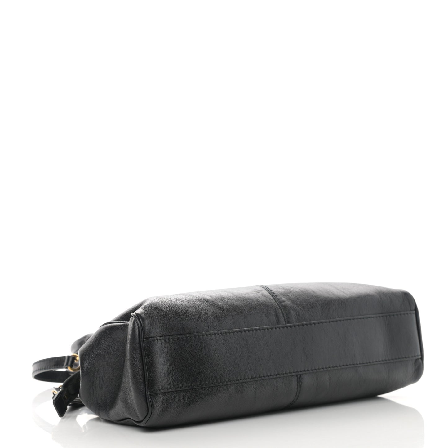 Calfskin Medium Re(Belle) Top Handle Bag Black