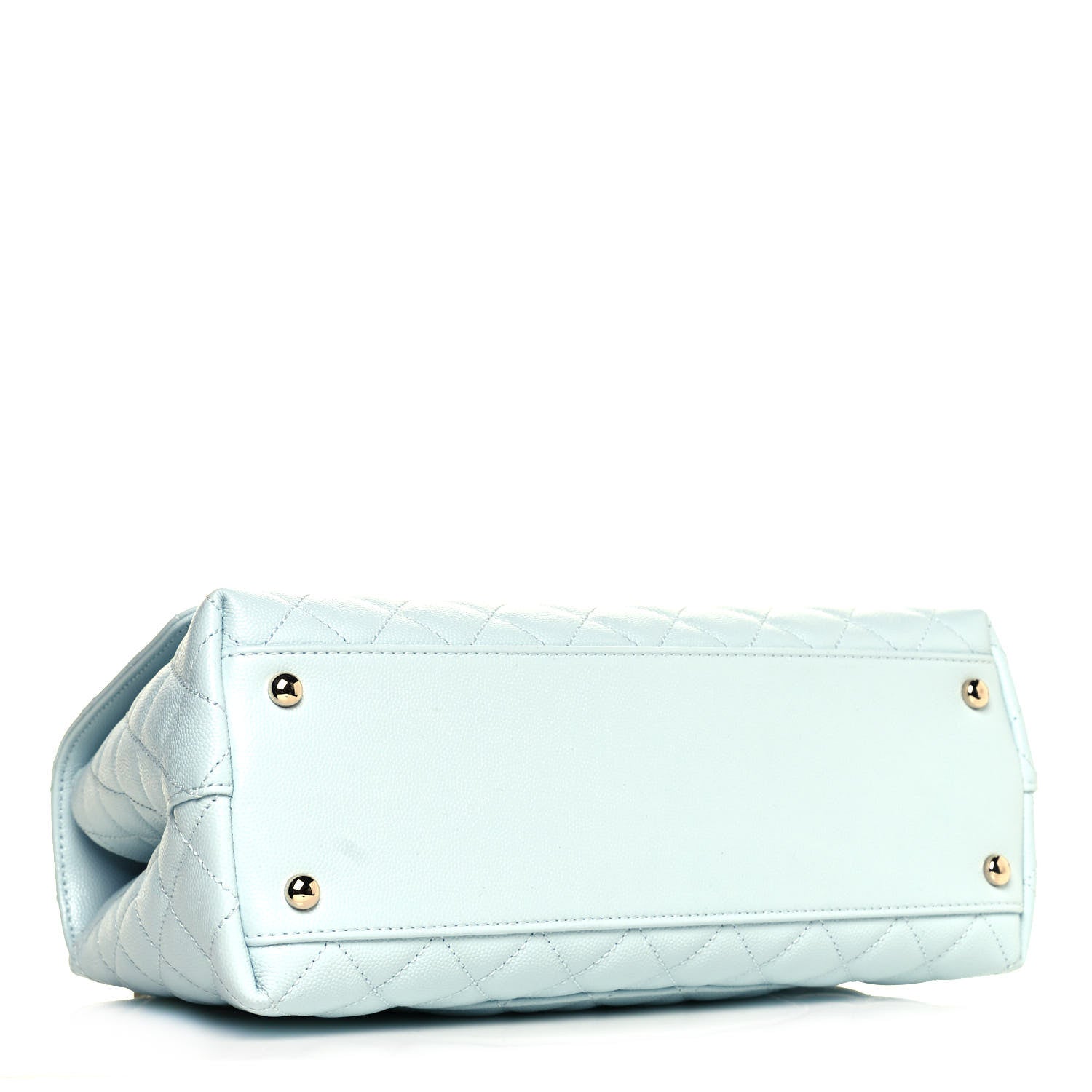 Chanel Caviar Quilted Small Coco Handle Flap Light Blue 4 of 14