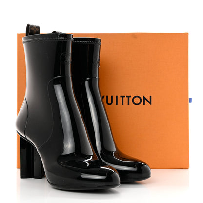 Louis Vuitton Patent Silhouette Ankle Boots 40 Black 8 of 8