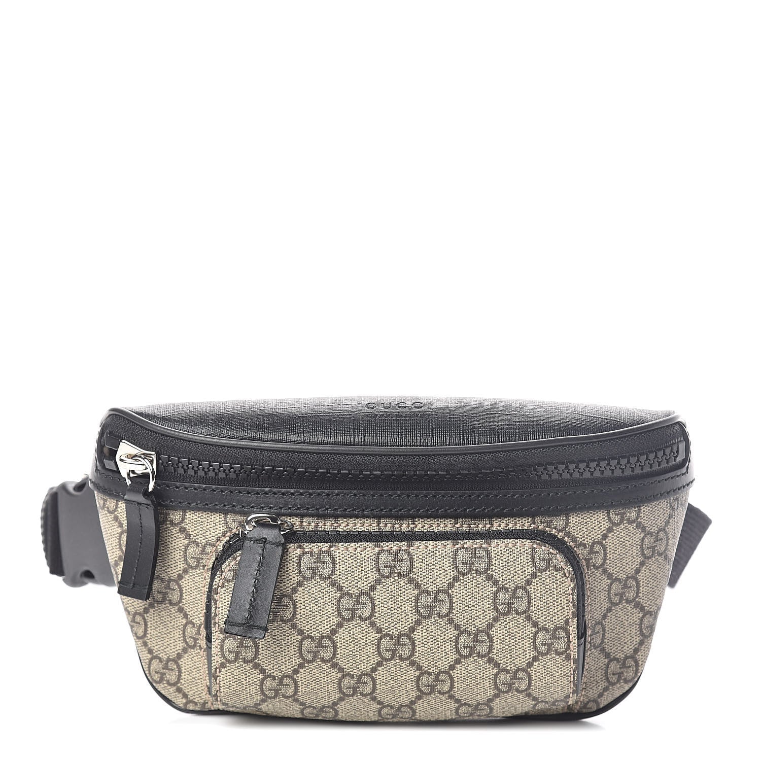 Gucci GG Supreme Monogram Belt Bag Black 1 of 9
