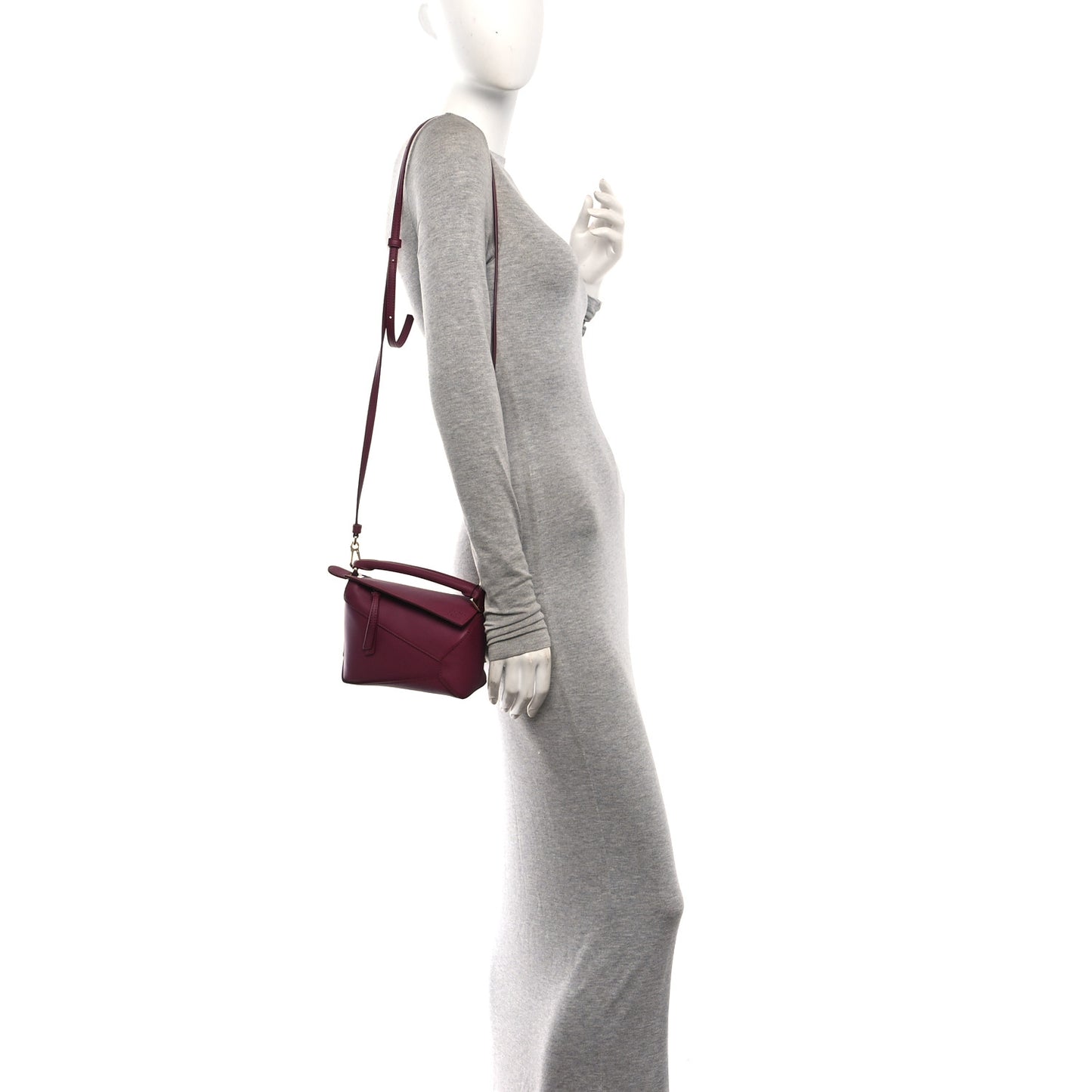 Calfskin Mini Puzzle Edge Bag Crimson