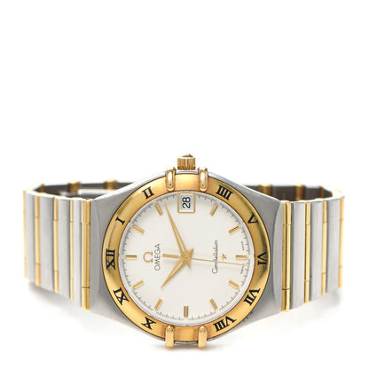 Omega Stainless Steel 18K Yellow Gold 33mm Constellation Quartz Watch White 1312.30 2 of 5