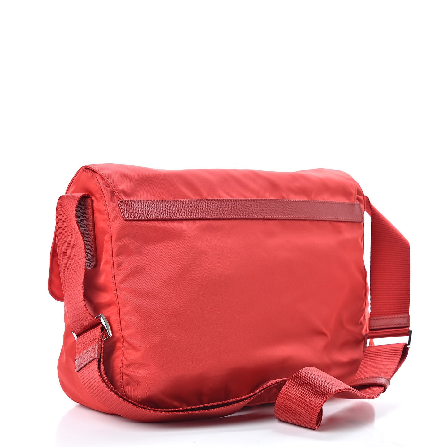 Nylon Vela Sport Saffiano Messenger Bag Rosso