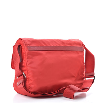 Prada Nylon Vela Sport Saffiano Messenger Bag Rosso 3 of 11