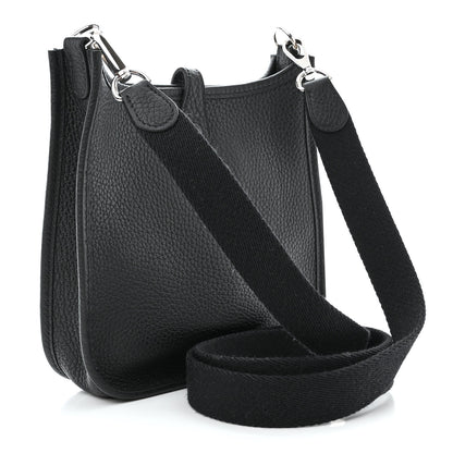 Hermes Taurillon Clemence Evelyne TPM Black 3 of 11