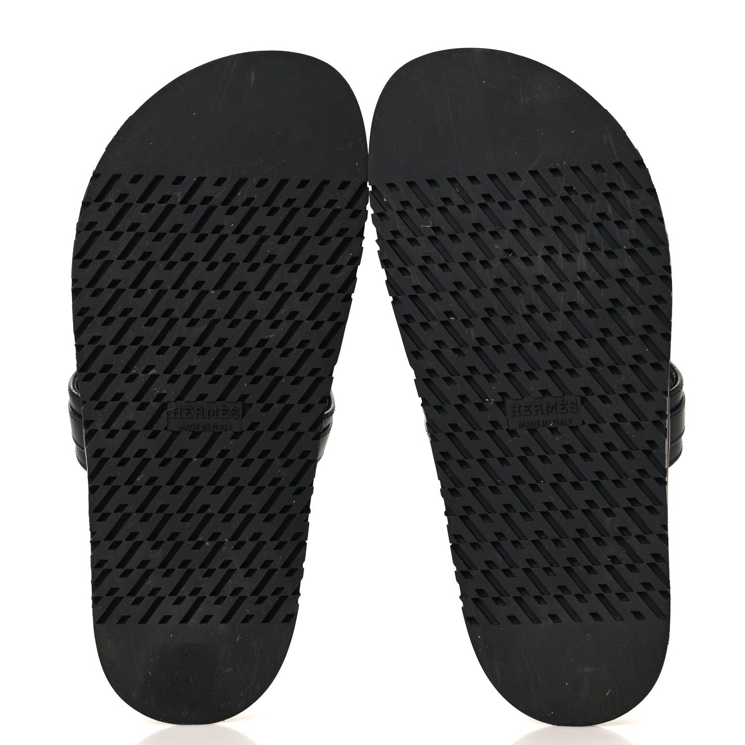 Hermes Calfskin Womens Empire Sandals 37.5 Black 6 of 10