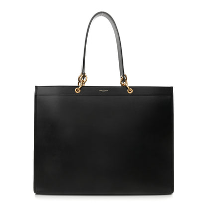Saint Laurent Smooth Calfskin Maillon Cabas Tote Black 1 of 8