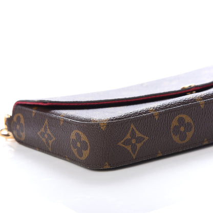 Louis Vuitton Monogram Pochette Felicie Chain Wallet Fuchsia 10 of 12
