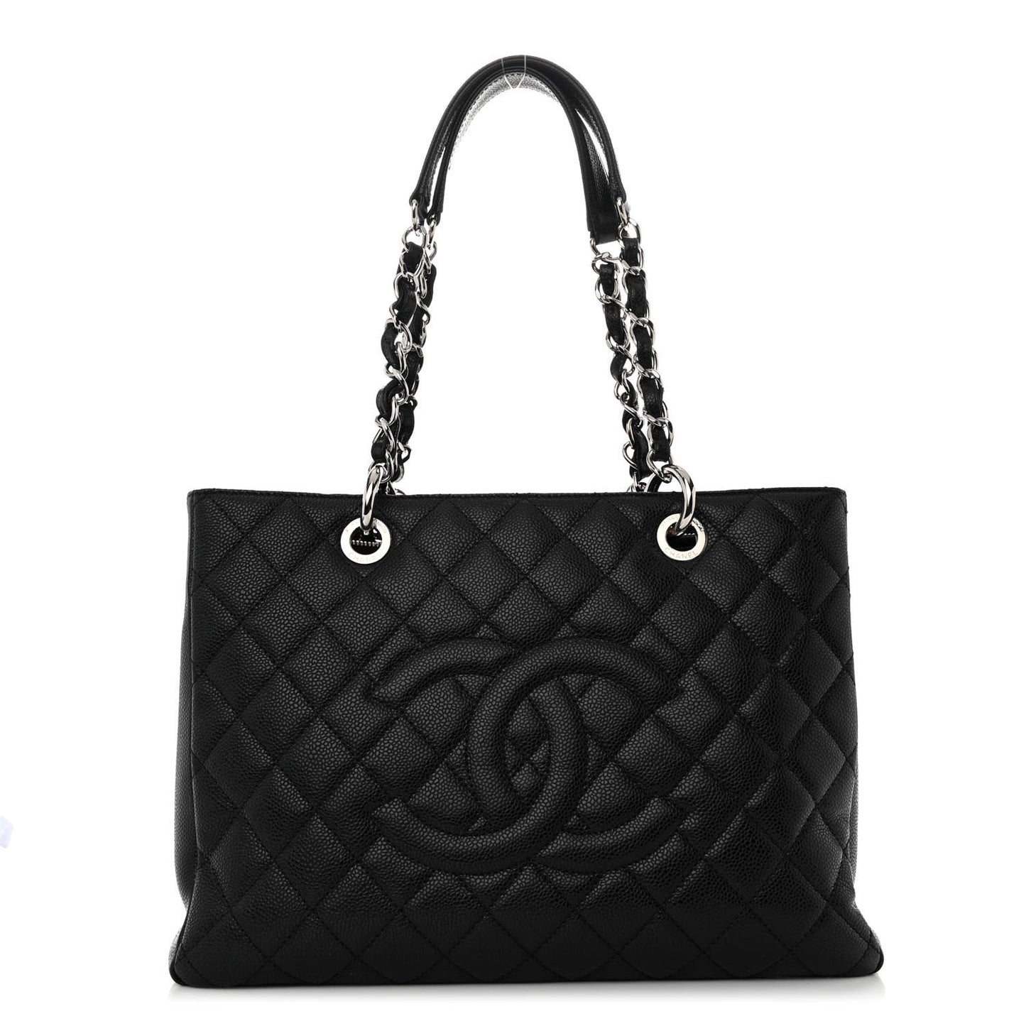 Caviar Quilted Grand Shopping Tote GST Black
