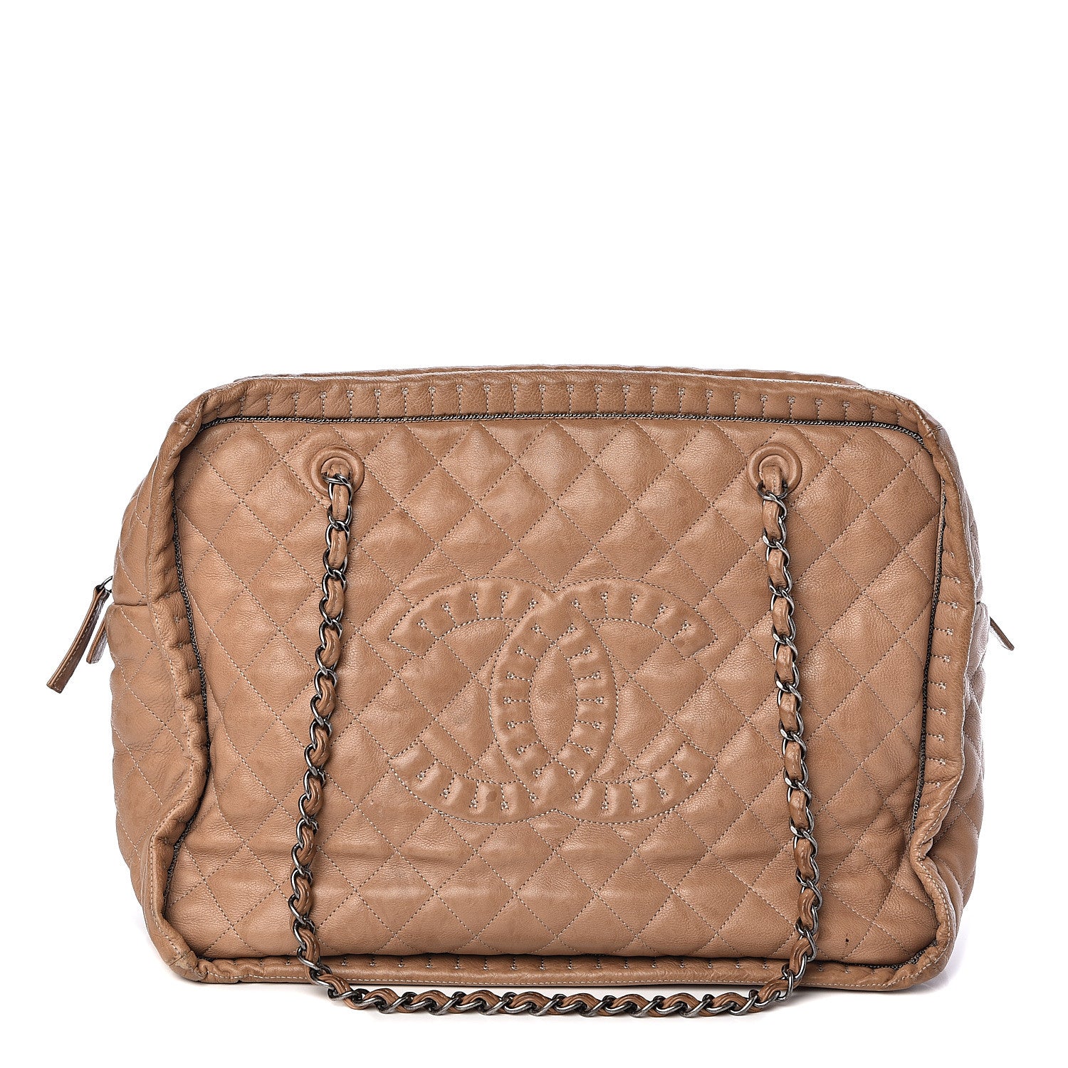 Chanel Calfskin Quilted Istanbul Shoulder Bag Beige 1 of 10
