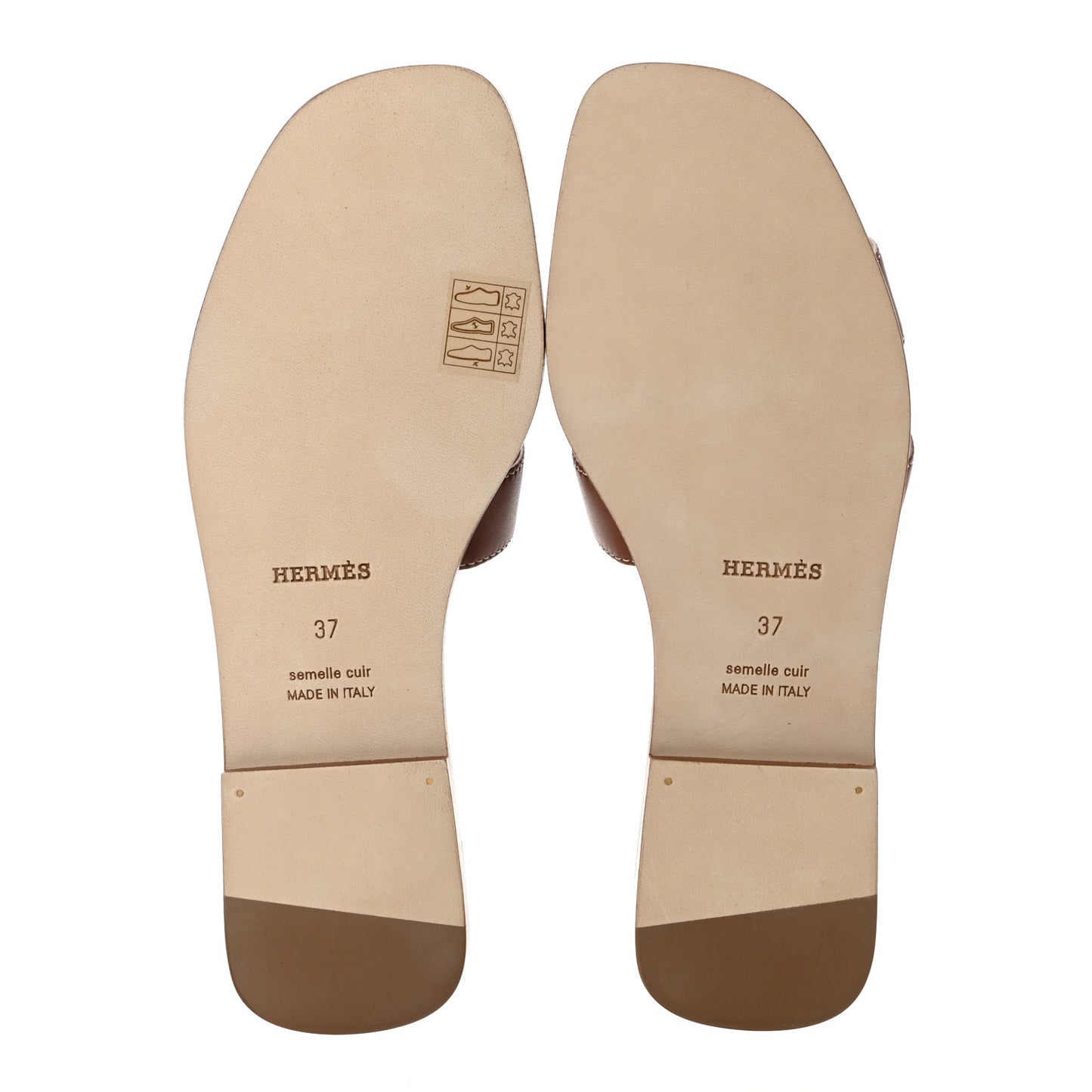 Box Calfskin Oran Sandals 37 Gold