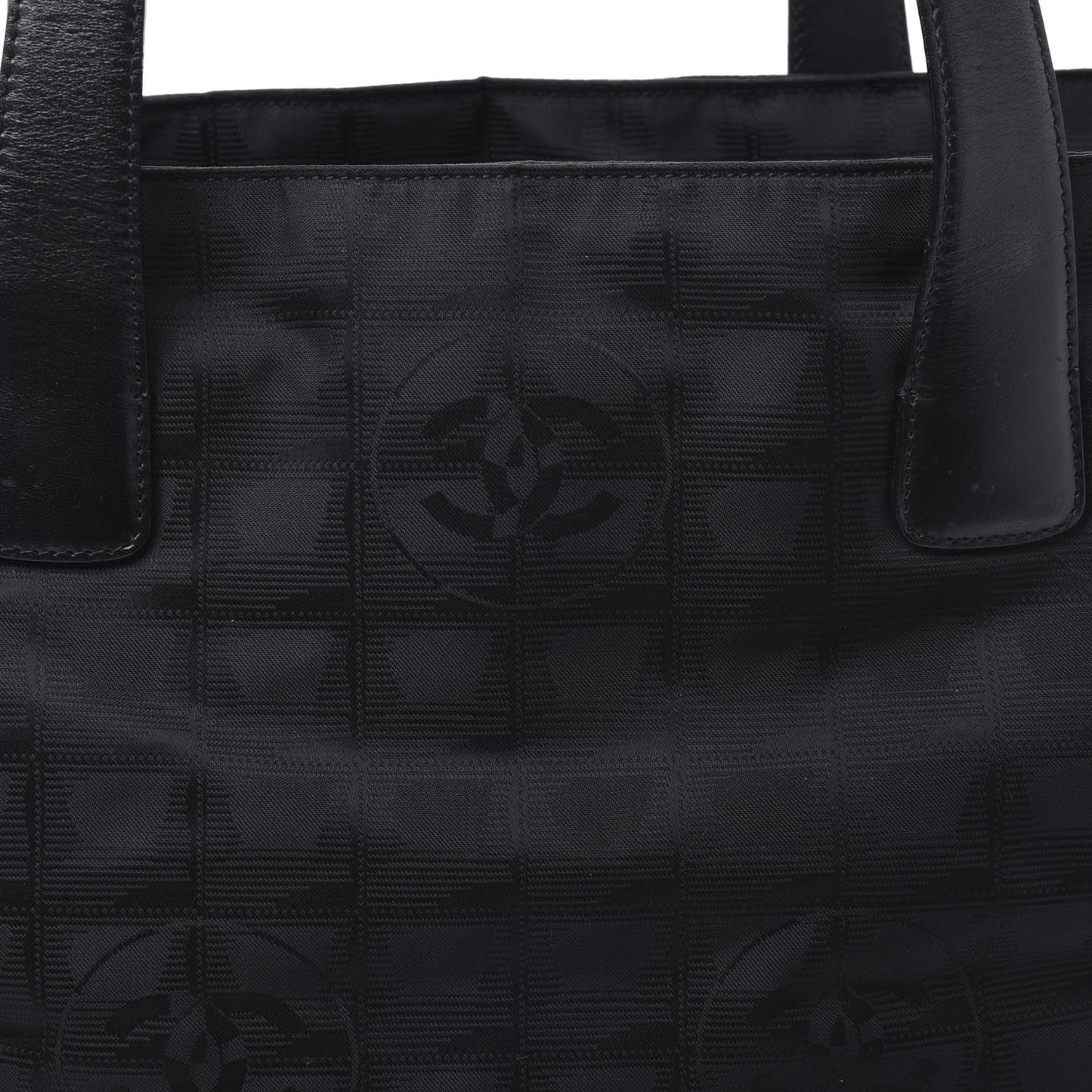 Nylon Large Travel Tote Black