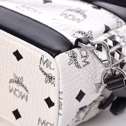MCM Visetos Studded X-Mini Bebe Boo Backpack White 12 of 14
