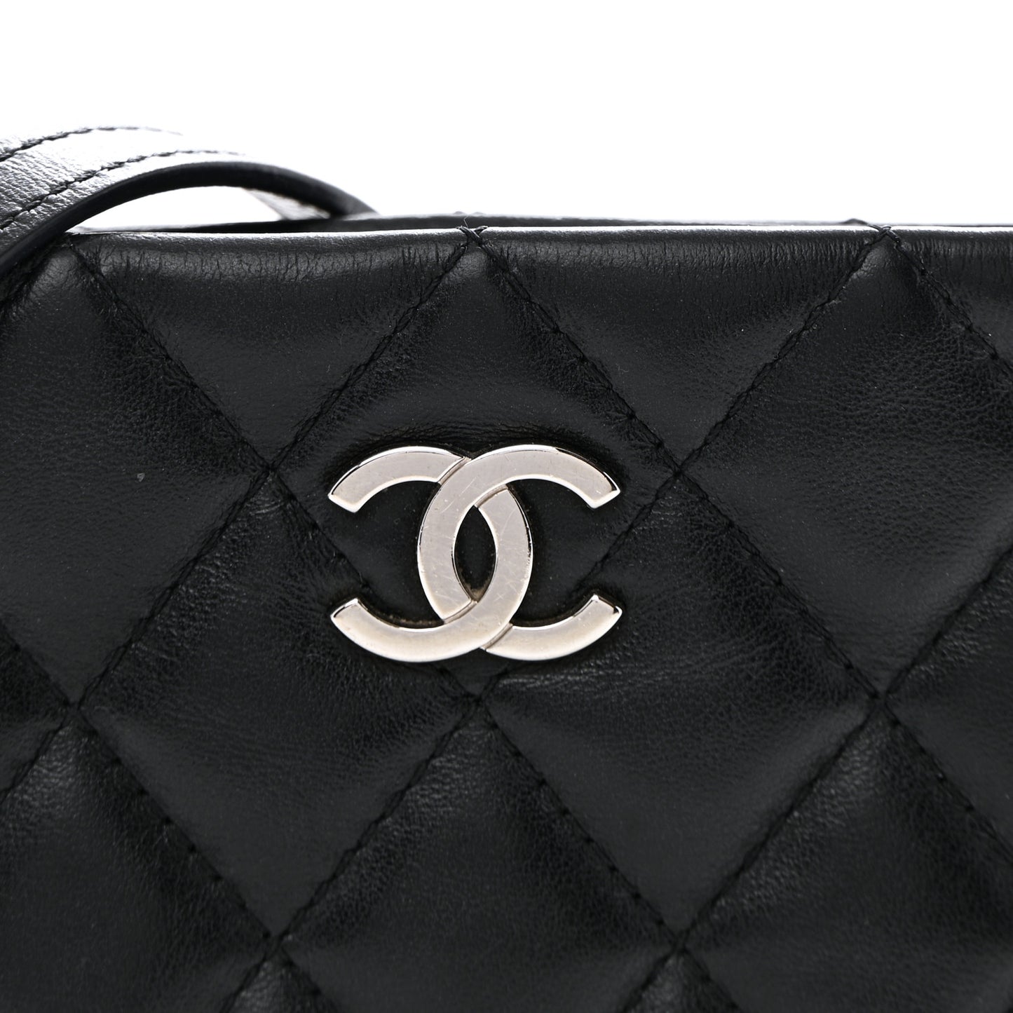 Lambskin Quilted Crossbody Bag Black
