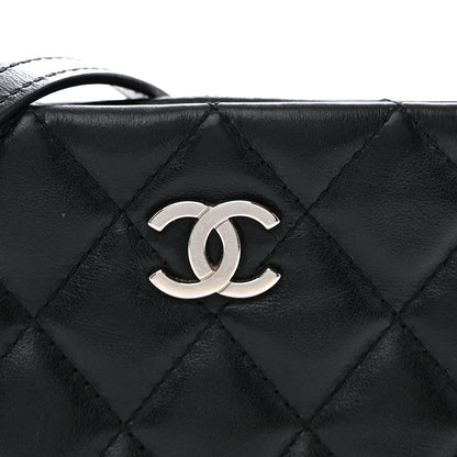 Chanel Lambskin Quilted Crossbody Bag Black 12 of 23