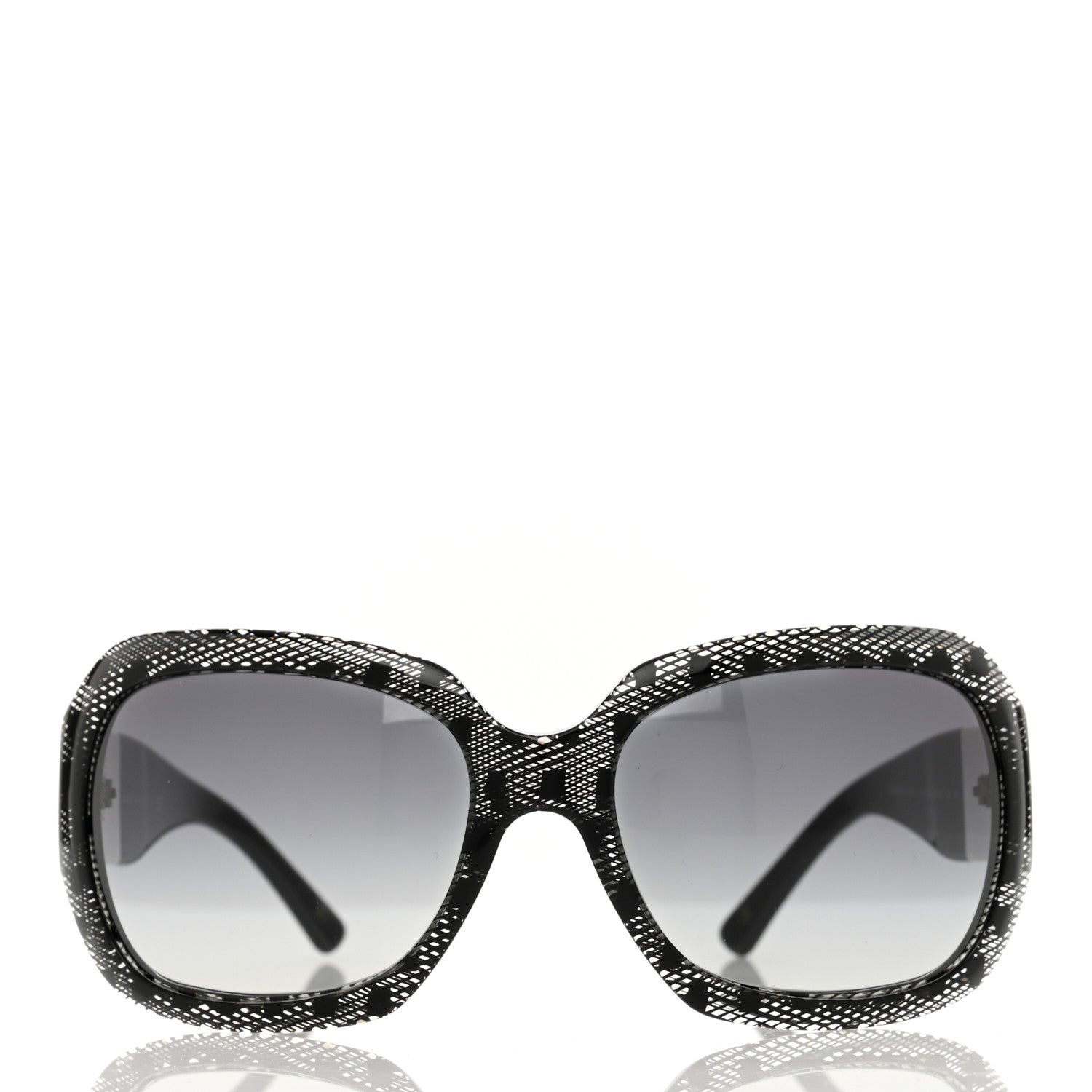 Chanel Acetate CC Lace Effect Sunglasses 5146 Black White 2 of 9