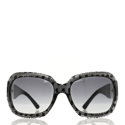 Chanel Acetate CC Lace Effect Sunglasses 5146 Black White 2 of 9