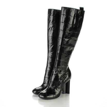 Louis Vuitton Eel Instinct High Boots 37 Black 3 of 8