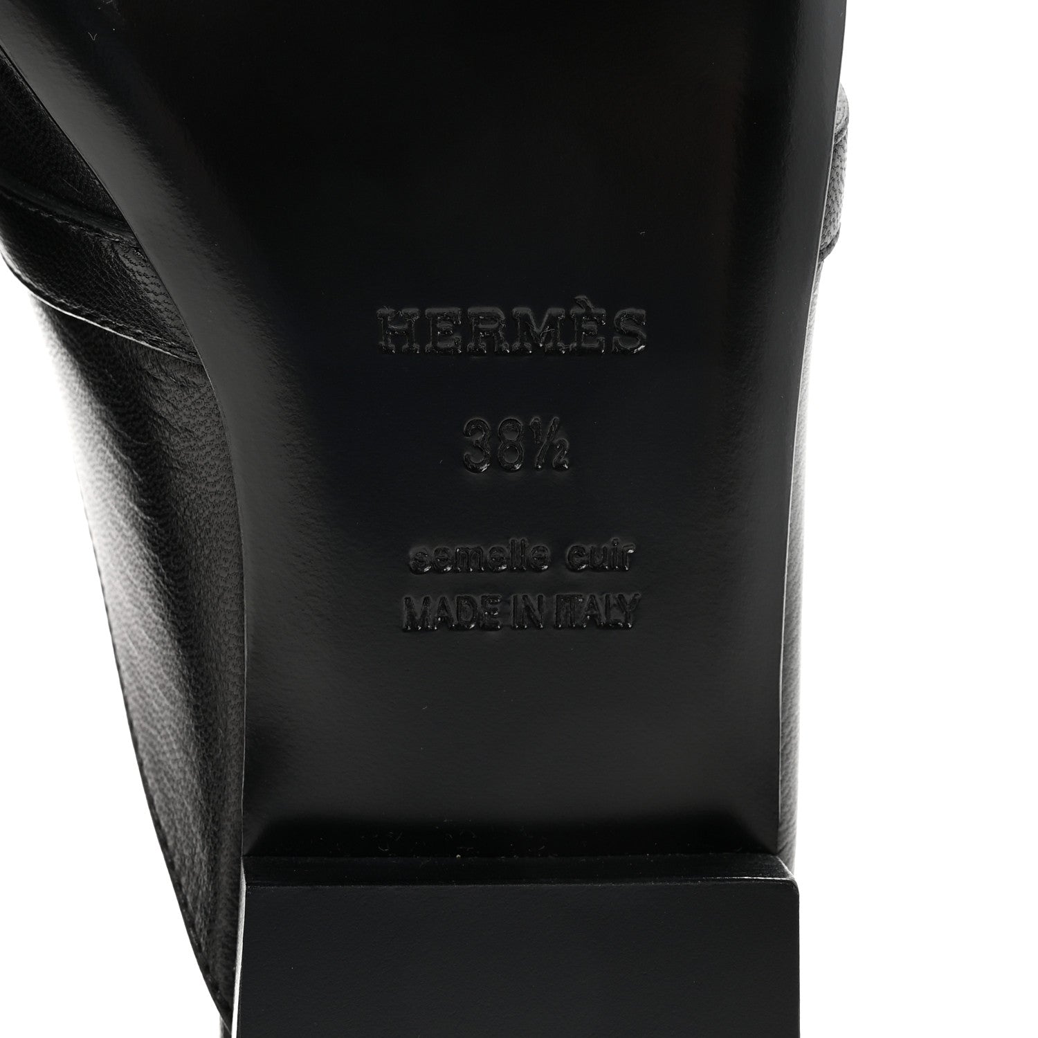 Hermes Goatskin Oz Mules 38.5 Black 7 of 10