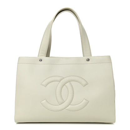Chanel Caviar CC Tote White 2 of 13