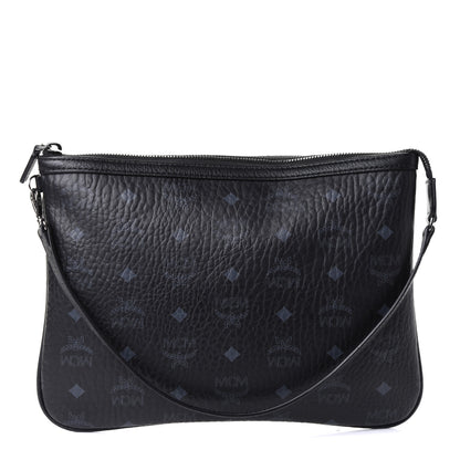 MCM Visetos Liz Shopper Tote Pouch Black 1 of 4