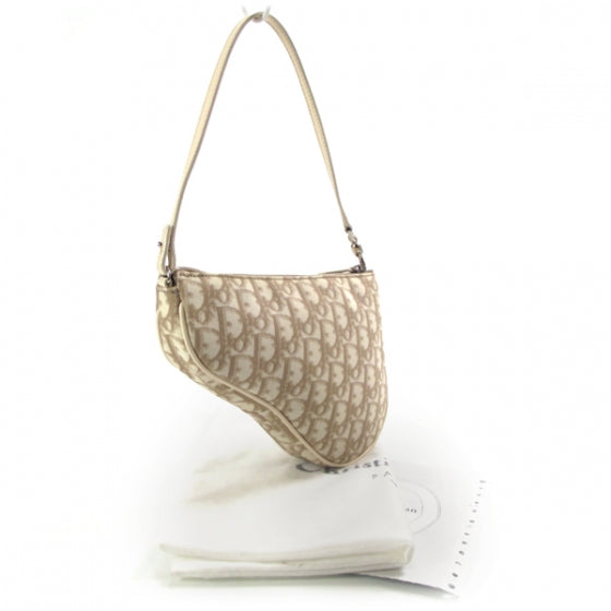 Monogram Vintage Flowers Mini Saddle Bag Beige