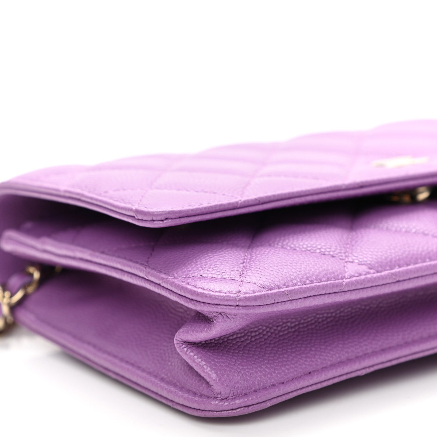 Chanel Caviar Quilted Wallet On Chain WOC Purple 9 of 11