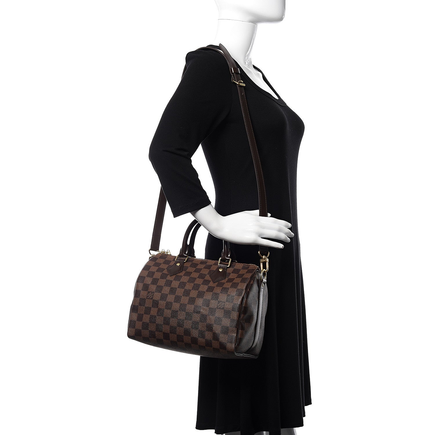 Louis Vuitton Damier Ebene Speedy Bandouliere 25 2 of 10