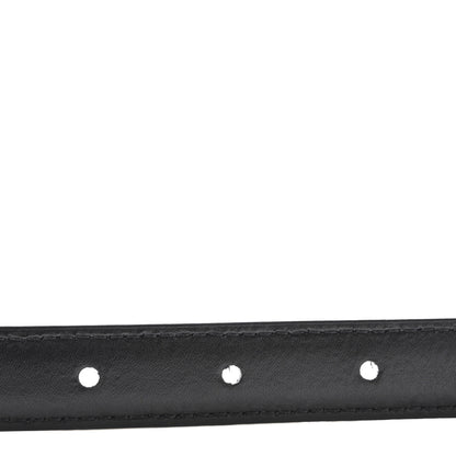 Celine Box Calfskin Small 25mm Triomphe Belt 75 30 Black 6 of 7