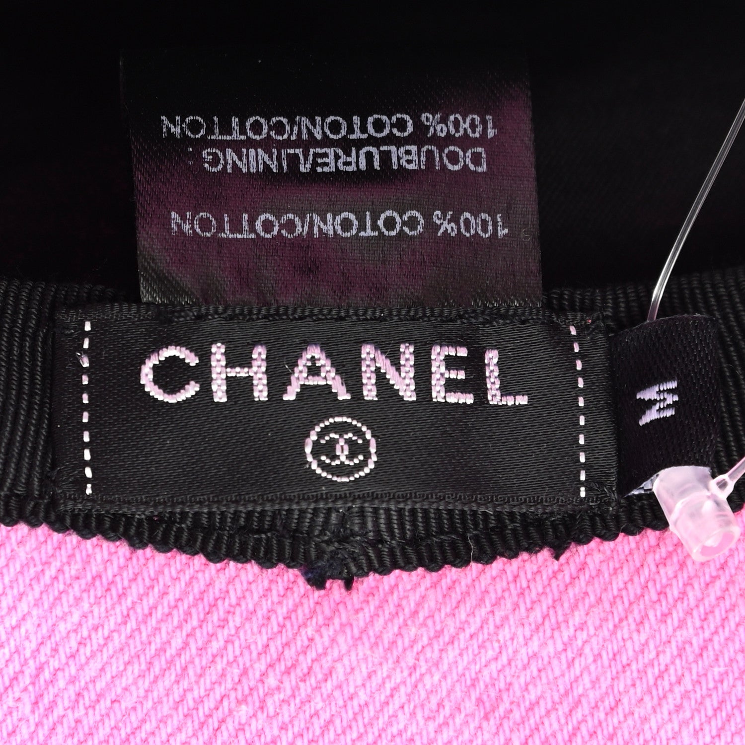 Chanel Denim Logo Bucket Hat M Pink Yellow 8 of 9